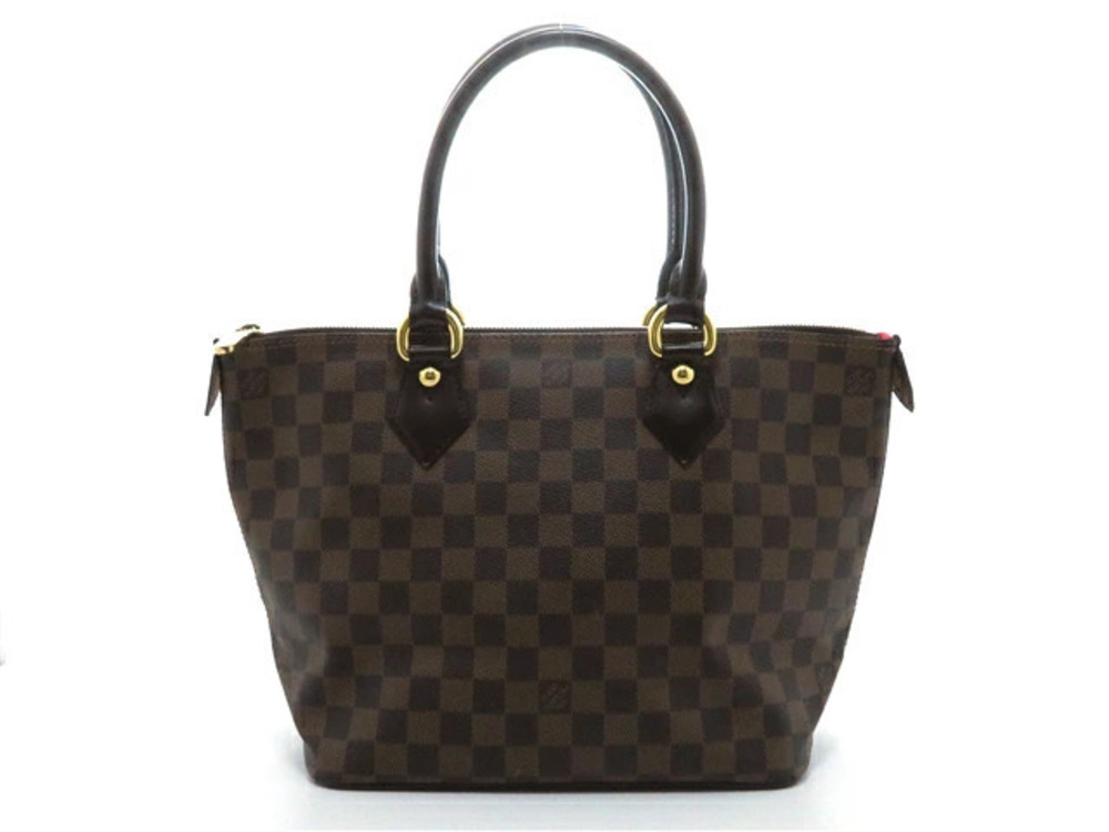 LOUIS VUITTON Saleya Handbag Damier Ebene Brown